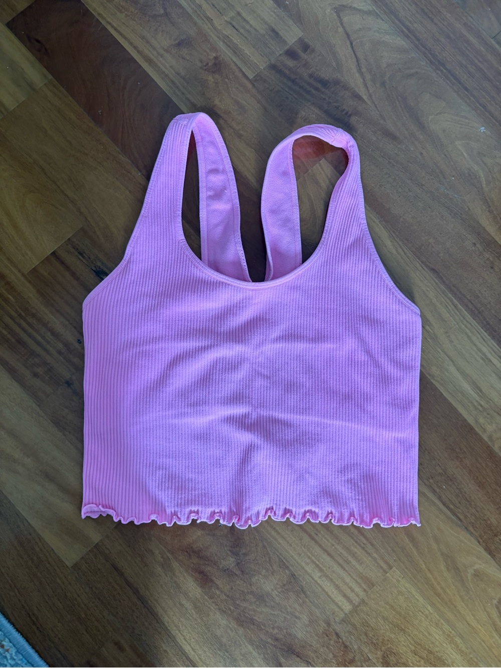 Spiritual Gangster Lavender Ribbed Racerback Crop Tank